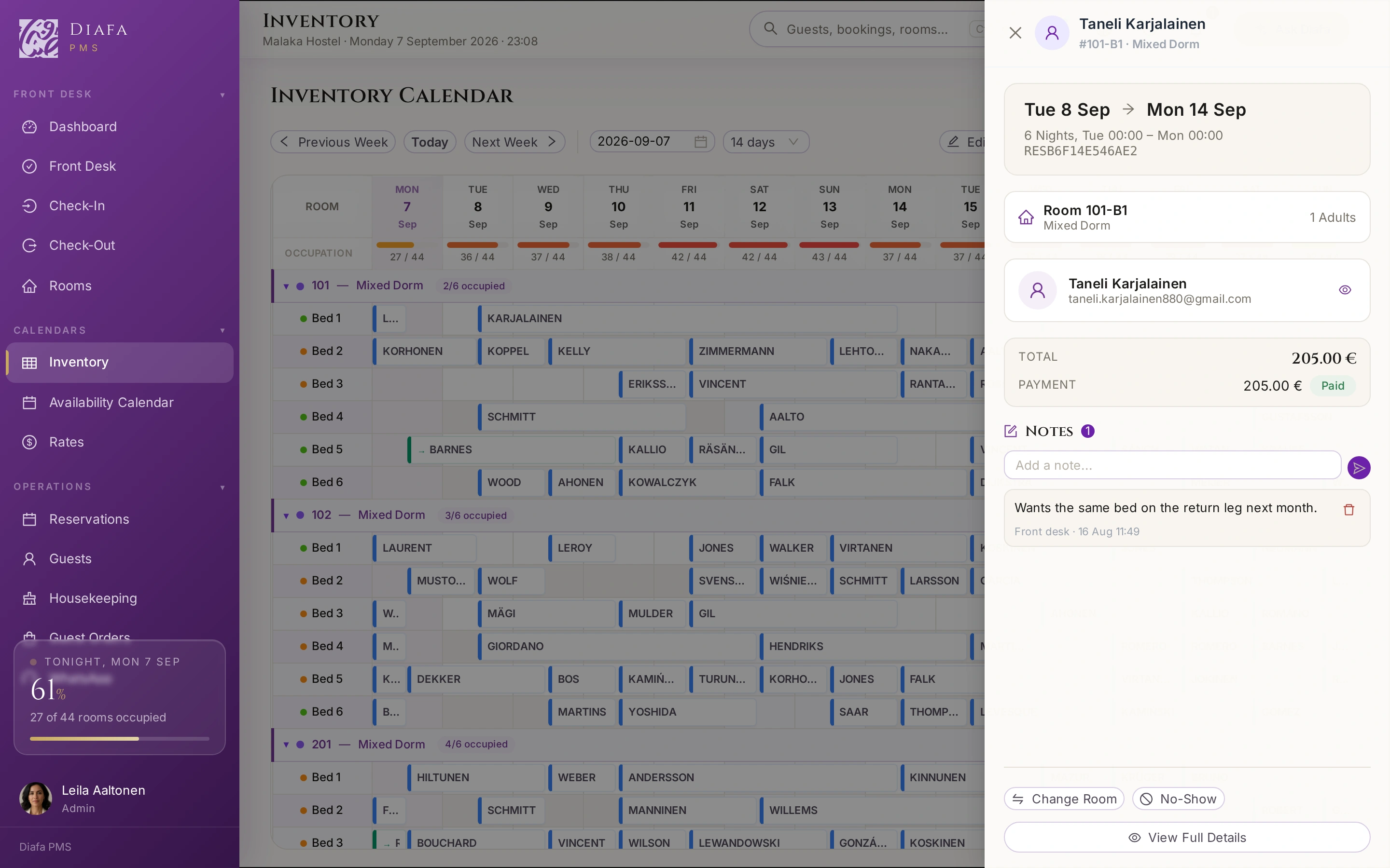 Calendrier d'inventaire